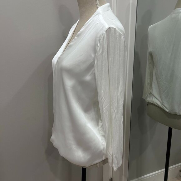 Michael Kors white crossover draped blouse - Picture 3 of 5